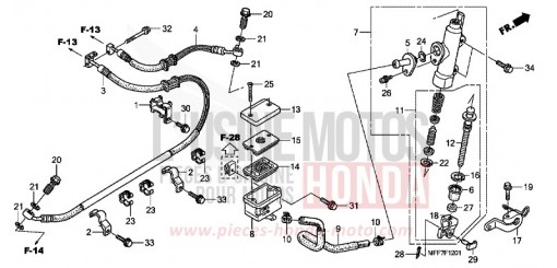 MAITRE-CYLINDRE FREIN AR. (ABS) XL700VAB de 2011